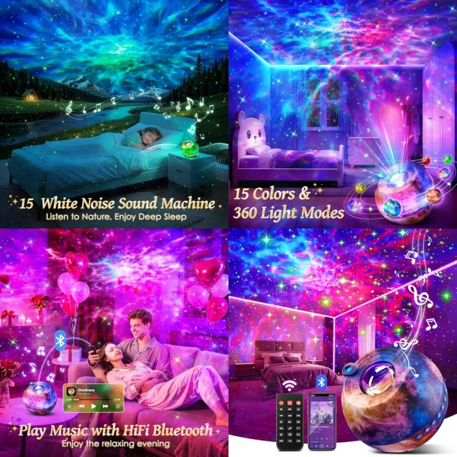 Galaxy Projector for Bedroom, 15-Color Galaxy Light Projector Star Projector for Bedroom Galaxy Projector Night Light Projector
Galaxy Projector for Bedroom, 15-Color Galaxy Light Projector Star Projector for Bedroom Galaxy Projector Night Light Projector