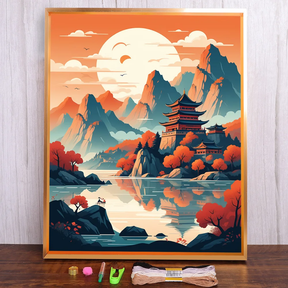 Scenery Fantasy Tower Pre-Printed 11CT Cross-Stitch Kit DIY Embroidery Craft Knitting Handiwork Needlework Gift Wholesale Floss
Scenery Fantasy Tower Pre-Printed 11CT Cross-Stitch Kit DIY Embroidery Craft Knitting Handiwork Needlework Gift Wholesale Floss