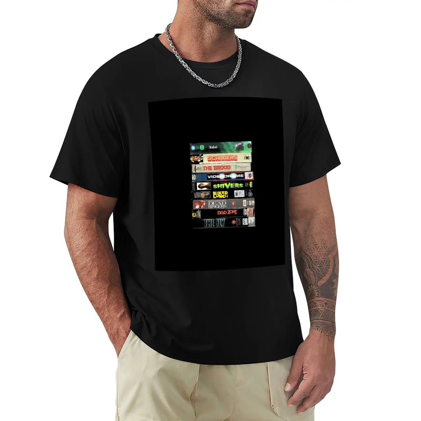 Cronenberg VHS collection T-Shirt custom t-shirts basketball graphic tees Aesthetic clothing t shirt men
Cronenberg VHS collection T-Shirt custom t-shirts basketball graphic tees Aesthetic clothing t shirt men