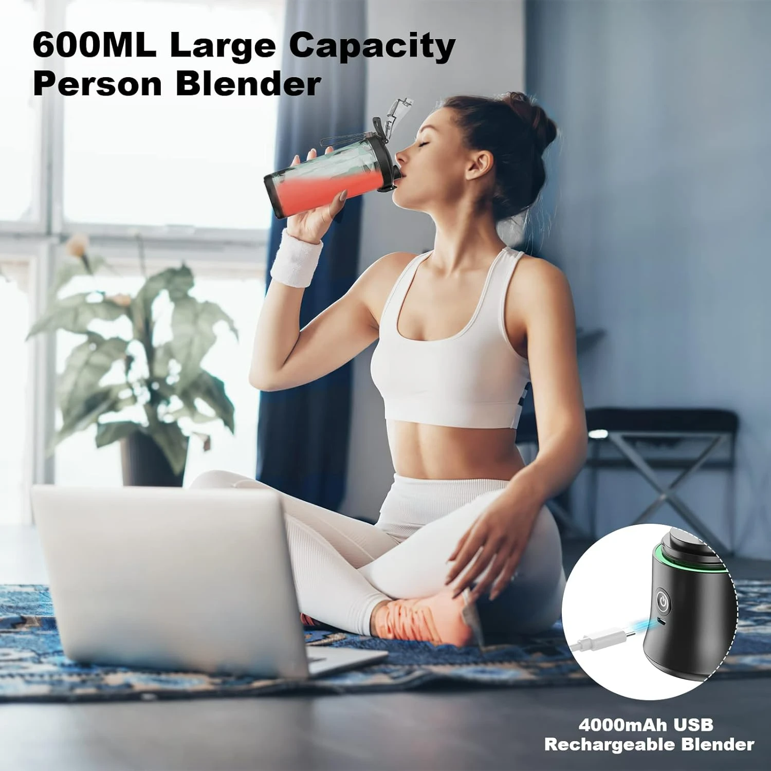 Powerful and Portable Rechargeable Black USB Smoothies Blender - 20 oz Ideal for On-the-Go Shakes and Smoothies, Travel-friendly
Powerful and Portable Rechargeable Black USB Smoothies Blender - 20 oz Ideal for On-the-Go Shakes and Smoothies, Travel-friendly