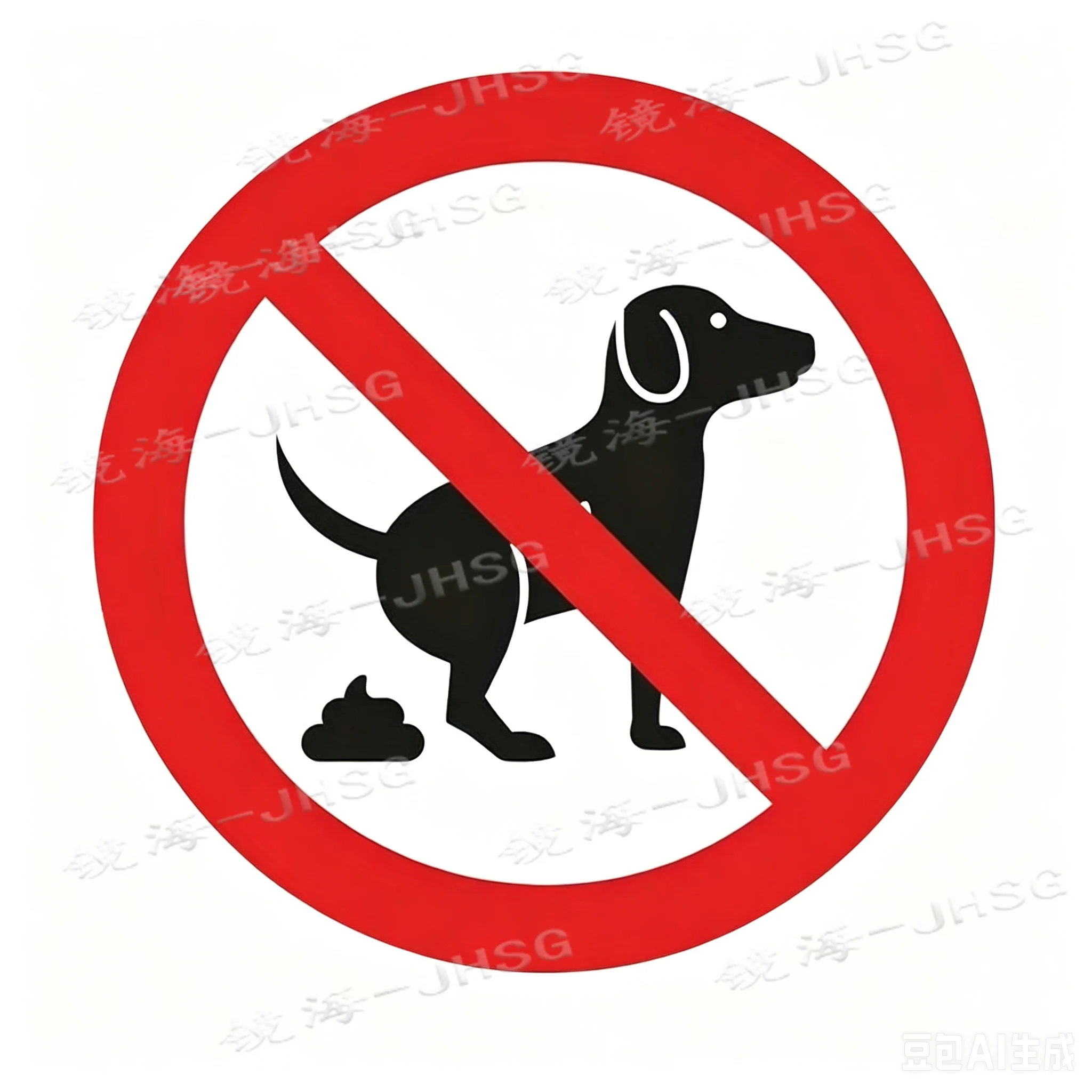'No Animal Poop' Logo, Cute Little Dog and Poop Design
'No Animal Poop' Logo, Cute Little Dog and Poop Design