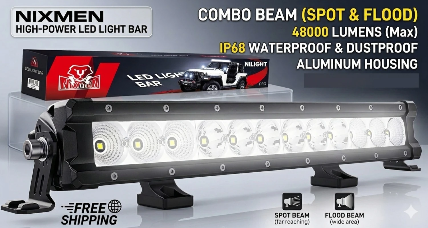 Nilight LED Light Bar 16 Inch 60W Flood Spot Combo Beam 7200LM v Offroad Single Row Slim LED Driving Lighting for Pickup Truck SUV ATV UTV Boat Jeep
Nilight LED Light Bar 16 Inch 60W Flood Spot Combo Beam 7200LM v Offroad Single Row Slim LED Driving Lighting for Pickup Truck SUV ATV UTV Boat Jeep