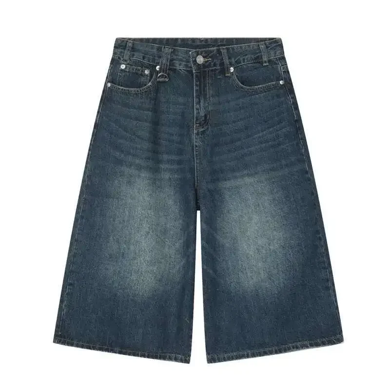 Korean Style Vintage Men's Jeans Summer Loose Male Wide Leg Knee Length Shorts New Washed Fashion Short Denim Pants
Korean Style Vintage Men's Jeans Summer Loose Male Wide Leg Knee Length Shorts New Washed Fashion Short Denim Pants