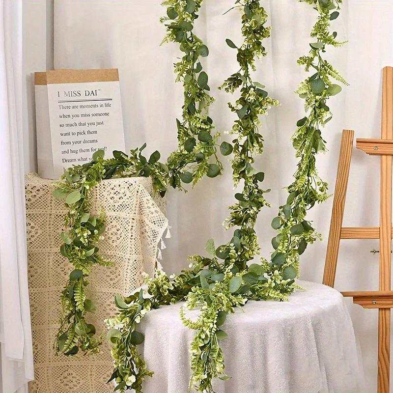 5.9ft Artificial Eucalyptus Garland, Faux Greenery Garland Eucalyptus Leaves with Persian Leaf Fake Spring Plants for
5.9ft Artificial Eucalyptus Garland, Faux Greenery Garland Eucalyptus Leaves with Persian Leaf Fake Spring Plants for