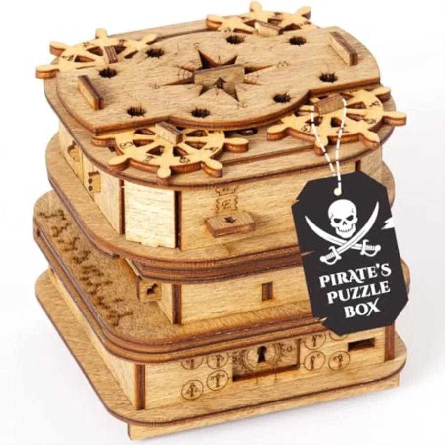 Cluebox - Davy Jones Locker - Escape Room Game - Pirate Puzzle Box - Gift Box - 3D Wooden Puzzle for Adults - Wooden Jigsaw - B
Cluebox - Davy Jones Locker - Escape Room Game - Pirate Puzzle Box - Gift Box - 3D Wooden Puzzle for Adults - Wooden Jigsaw - B