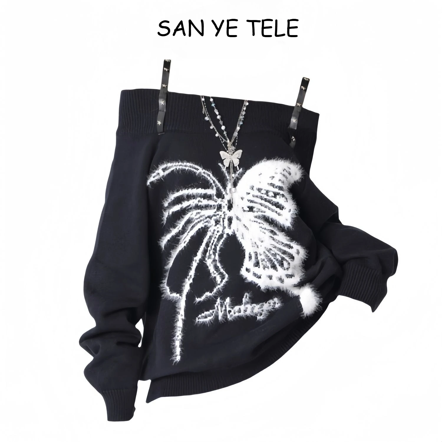 Residual Winged Butterfly Loose Sweater Women Y2k Black Pullover Fashion Gothc Long Sleeved Knitted Sweater Worn Outside
Residual Winged Butterfly Loose Sweater Women Y2k Black Pullover Fashion Gothc Long Sleeved Knitted Sweater Worn Outside