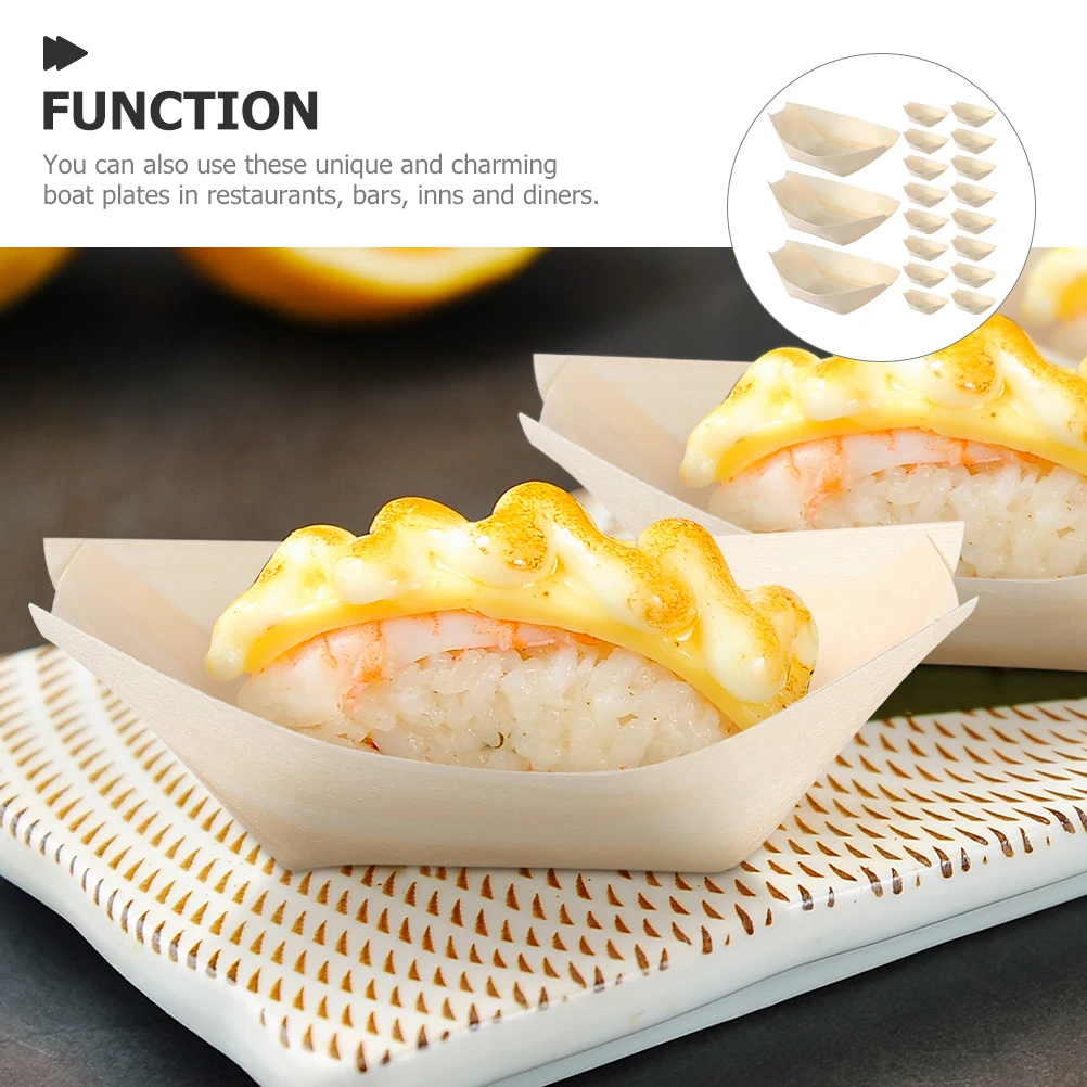 200pcs Wooden Kayak Snack Bowl Sushi Plates 8 5cmx6 0cm Natural Food Platters Wood Tray Sashimi Serving Container
200pcs Wooden Kayak Snack Bowl Sushi Plates 8 5cmx6 0cm Natural Food Platters Wood Tray Sashimi Serving Container