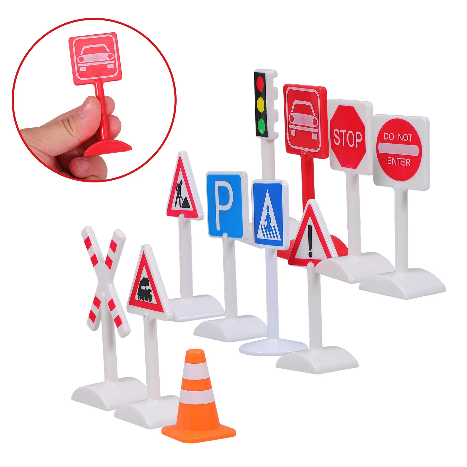 1Set Mini Traffic Signs Set Realistic Stop Signal Crosswalk Light Roadblock for Children Traffic Safety Education Sandbox Train
1Set Mini Traffic Signs Set Realistic Stop Signal Crosswalk Light Roadblock for Children Traffic Safety Education Sandbox Train