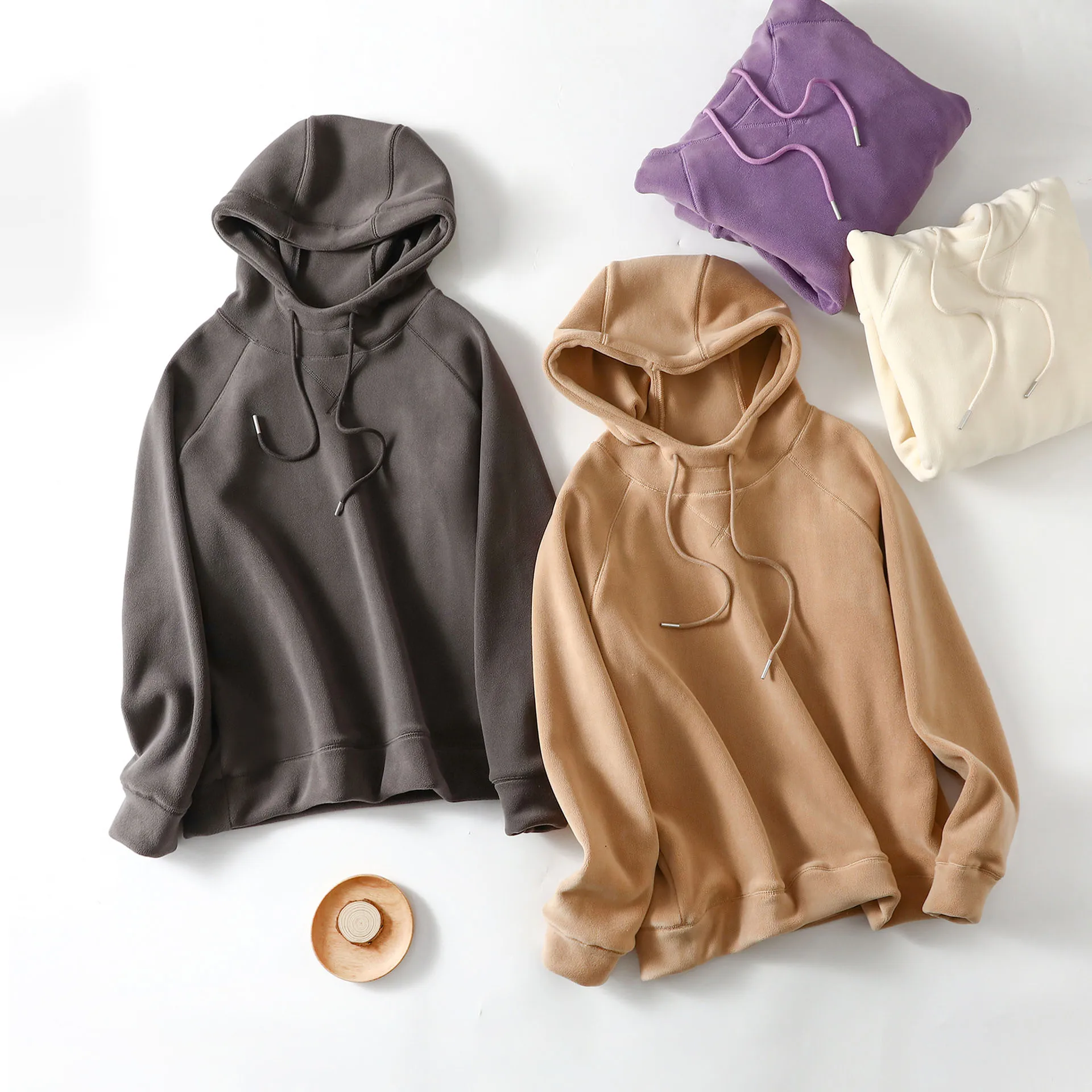 Women Winter Thickened Hooded Sweatshirts Korean Style Solid Simple Warm Windproof Hoodies Fashion Drawstring Pullovers
Women Winter Thickened Hooded Sweatshirts Korean Style Solid Simple Warm Windproof Hoodies Fashion Drawstring Pullovers