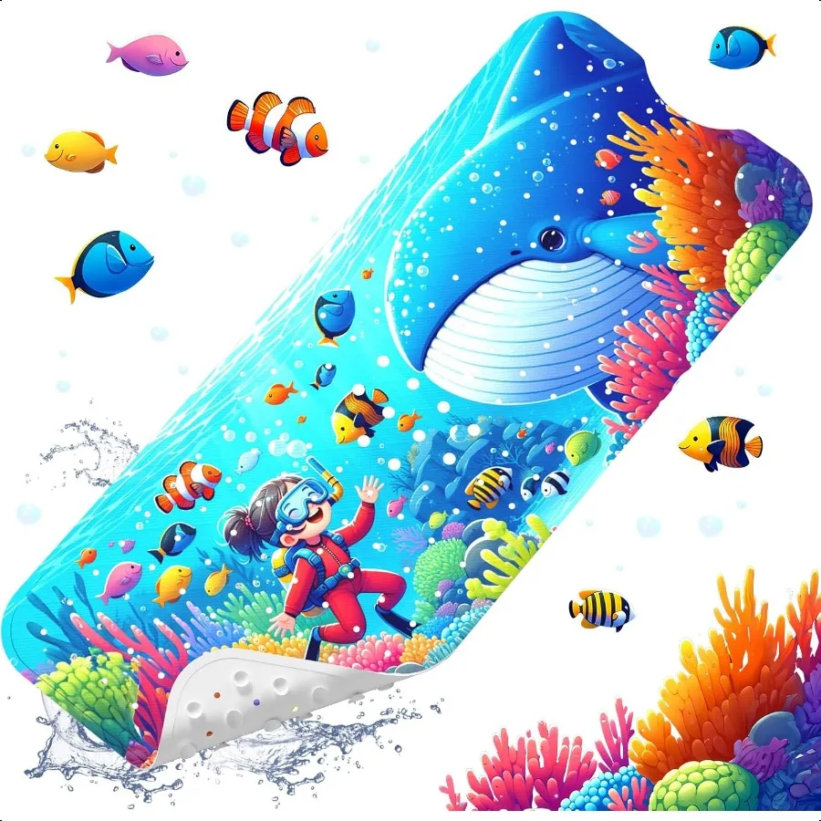 Детский коврик для ванной, нескользящий коврик для ванной с присосками и сливными отверстиями, моющийся
Детский коврик для ванной, нескользящий коврик для ванной с присосками и сливными отверстиями, моющийся