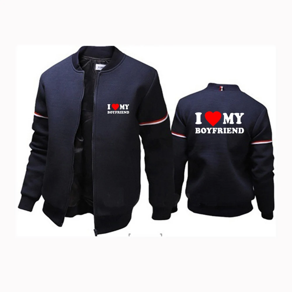 2025 Spring Autumn Men's I Love My Girlfriend Boyfriend Logo Print Fashion Round Neck Stripe Sleeve Flight Jacket Hoodies Coat
2025 Spring Autumn Men's I Love My Girlfriend Boyfriend Logo Print Fashion Round Neck Stripe Sleeve Flight Jacket Hoodies Coat