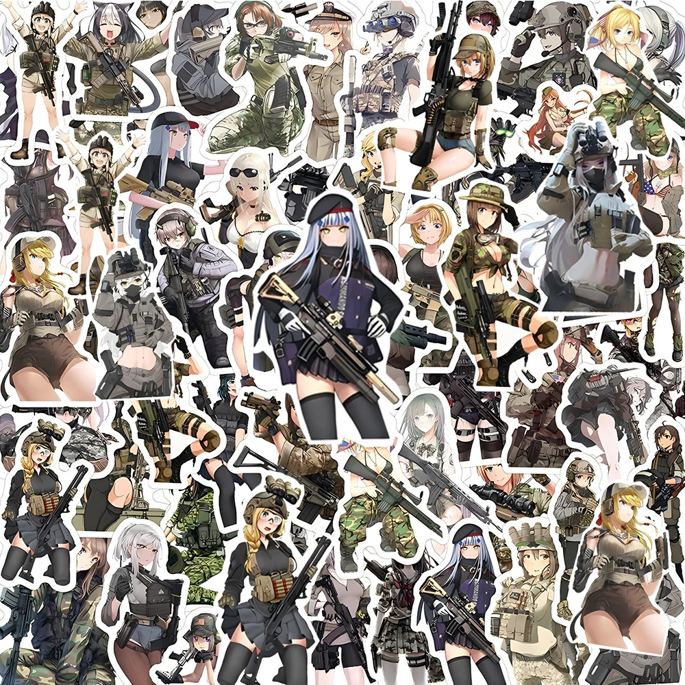 10/30/60pcs Camouflage Female Soldier Cartoon Graffiti Stickers Cool Military Anime Girl Decals DIY Water Bottle Luggage
10/30/60pcs Camouflage Female Soldier Cartoon Graffiti Stickers Cool Military Anime Girl Decals DIY Water Bottle Luggage