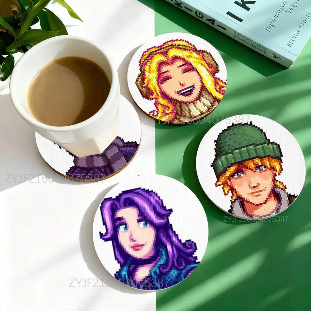 S-Stardew Valley Characters NPC Pattern Art Coasters Round Wooden Heat Resistant Non-Slip Home Decor Gift Multifunctional
S-Stardew Valley Characters NPC Pattern Art Coasters Round Wooden Heat Resistant Non-Slip Home Decor Gift Multifunctional