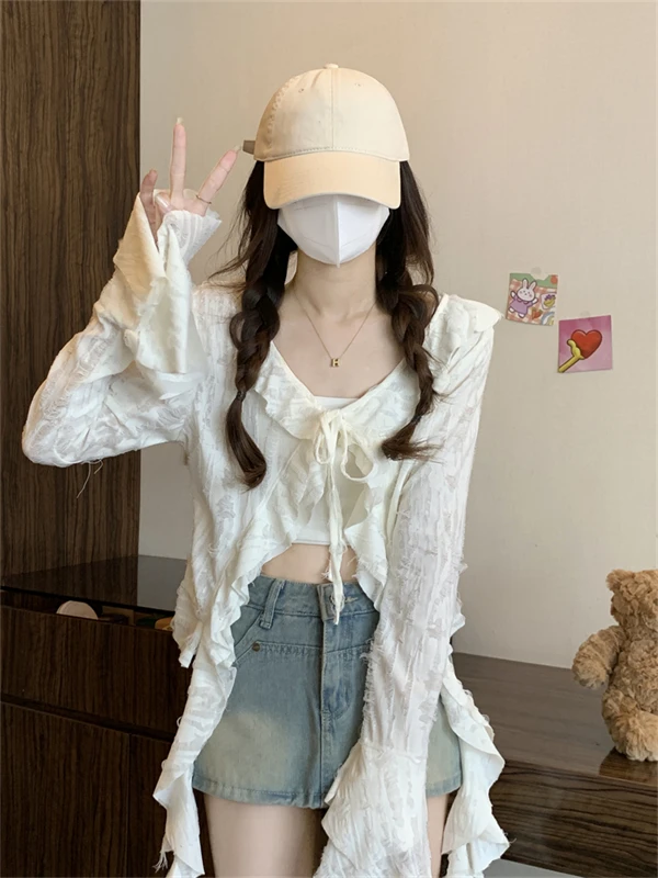 Пряная девушка, винтажный женский летний свободный кружевной топ с v-образным вырезом и нерегулярным длинным шиловым топом в Корейском стиле, ветер для поездок на работу
Пряная девушка, винтажный женский летний свободный кружевной топ с v-образным вырезом и нерегулярным длинным шиловым топом в Корейском стиле, ветер для поездок на работу