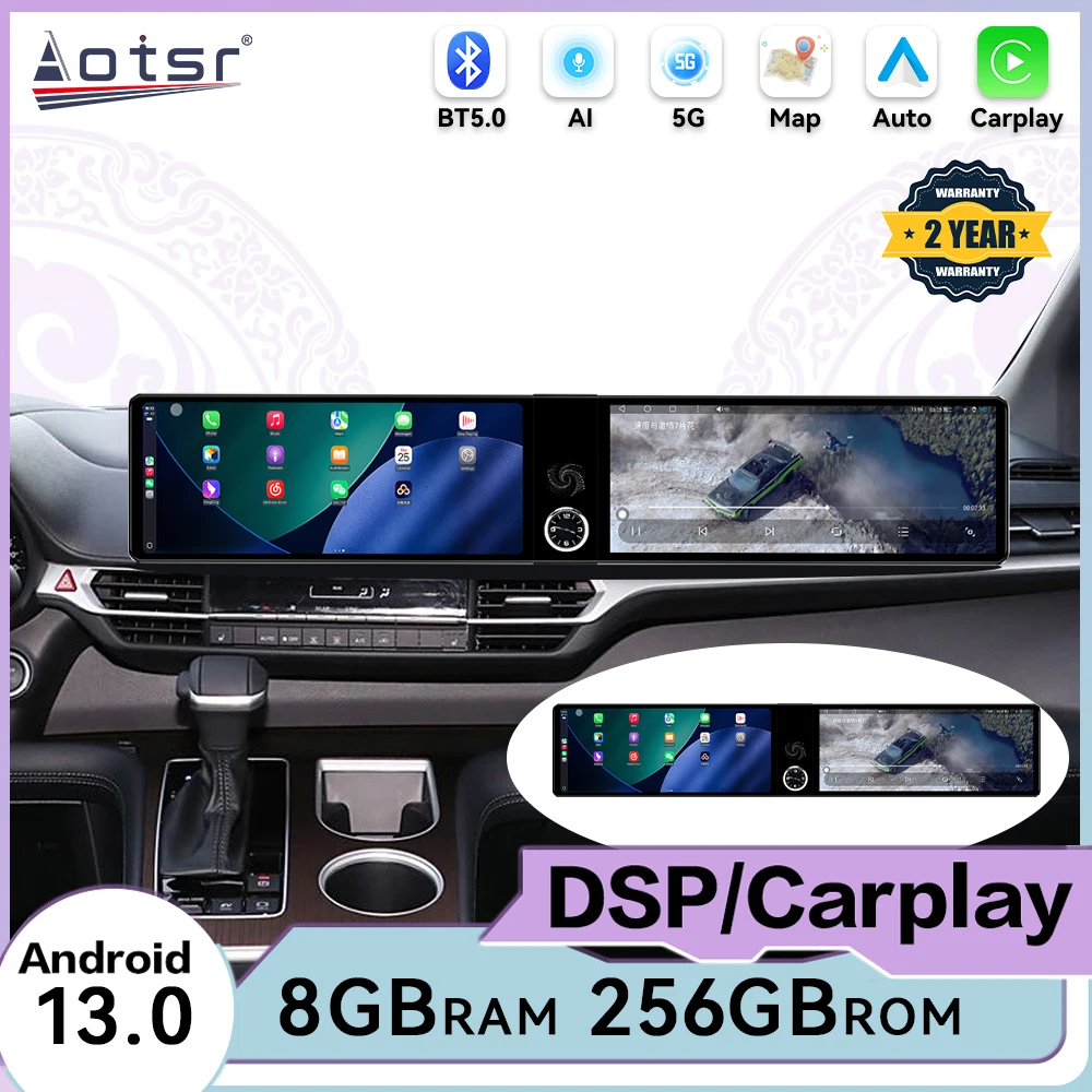 Qualcomm Android 13 For Toyota Sienna 2021-2025 Dual 12.3 Inch 10-Degree Car Radio GPS Navigation Multimedia Upgrade Kit
Qualcomm Android 13 For Toyota Sienna 2021-2025 Dual 12.3 Inch 10-Degree Car Radio GPS Navigation Multimedia Upgrade Kit