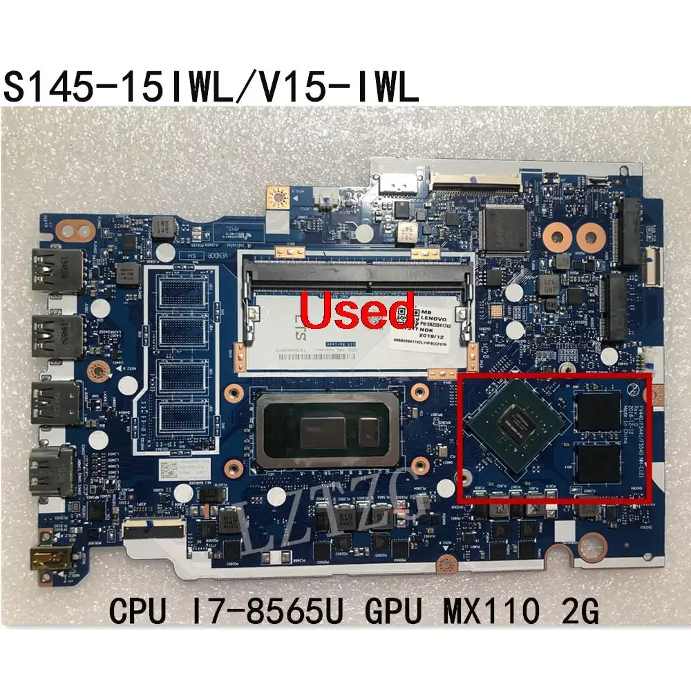 Используется для Lenovo Ideapad S145-15IWL/V15-IWL, материнская плата для ноутбука с процессором I7-8565 GPU MX110 2G FRU 5B20S41742
Используется для Lenovo Ideapad S145-15IWL/V15-IWL, материнская плата для ноутбука с процессором I7-8565 GPU MX110 2G FRU 5B20S41742