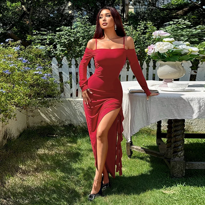 One Shoulder Dress, Slit Dress, Socialite Style, Sexy And Slim Fit, Hip Hugging Long Dress
One Shoulder Dress, Slit Dress, Socialite Style, Sexy And Slim Fit, Hip Hugging Long Dress