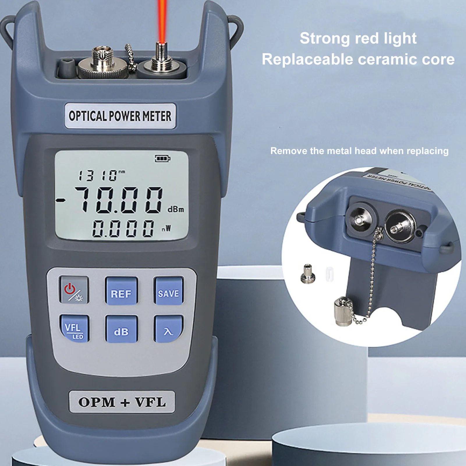 Fiber Optical Power Meter High Efficiency 10MW 10km Output Distance Optical Power Tester with LED Light
Fiber Optical Power Meter High Efficiency 10MW 10km Output Distance Optical Power Tester with LED Light