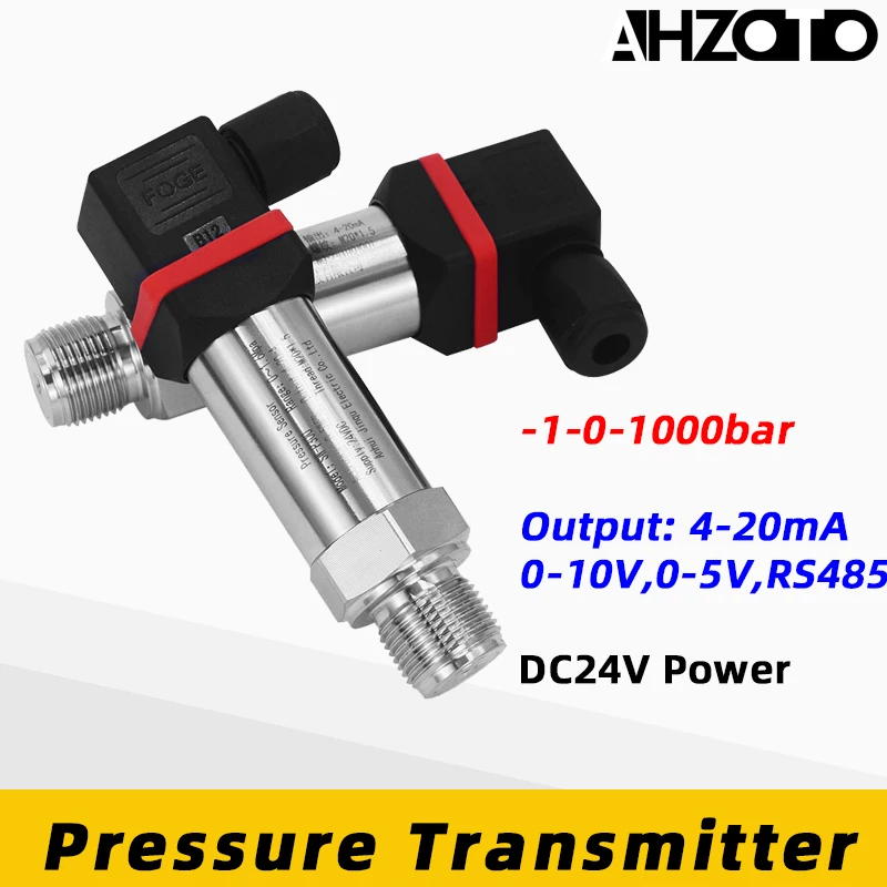 Pressure Transmitter 4-20mA 0-5V 10V RS485 Output G1/4 Water Gas Oil Liquid 1bar 10bar 50mbar Vacuum Negative Sensor Transducer
Pressure Transmitter 4-20mA 0-5V 10V RS485 Output G1/4 Water Gas Oil Liquid 1bar 10bar 50mbar Vacuum Negative Sensor Transducer