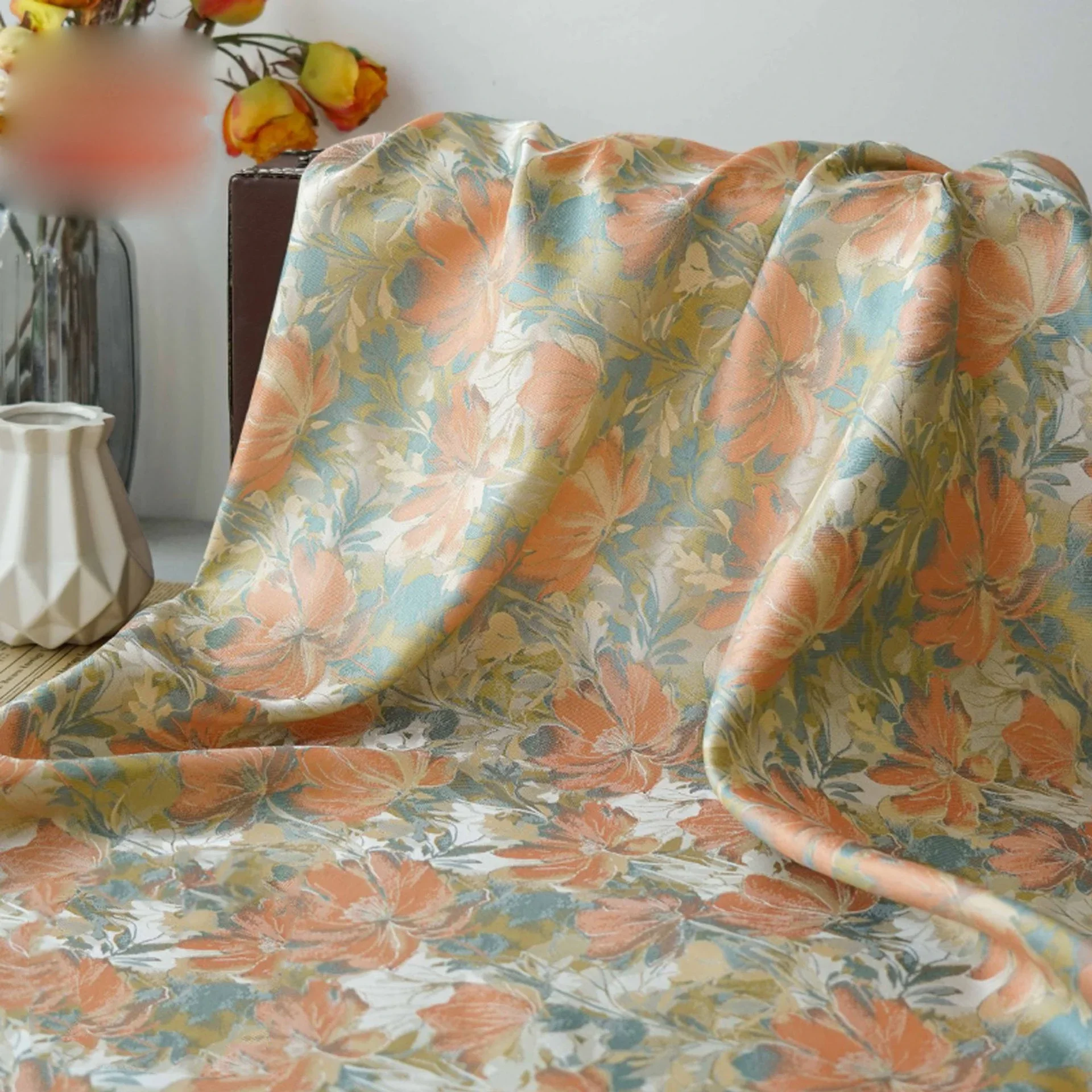 Oil Painting Style Dyed Floral Jacquard Fabric Soft Dress Skirt Bag Pillow Cover Decorative Sewing Fabric
Oil Painting Style Dyed Floral Jacquard Fabric Soft Dress Skirt Bag Pillow Cover Decorative Sewing Fabric