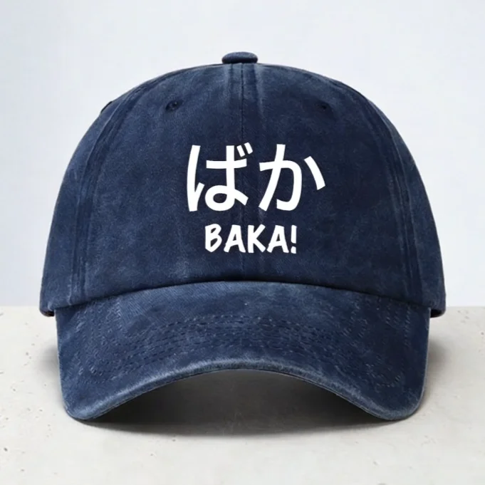 Anime Otaku Baka Baseball Cap fashion Washed Denim Hat Men Women Japanese Slang Baseball cap Funny adjustable hats
Anime Otaku Baka Baseball Cap fashion Washed Denim Hat Men Women Japanese Slang Baseball cap Funny adjustable hats