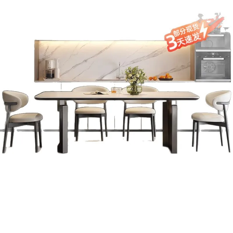 Rock slab dining table full support baseplate dining table living room household small apartment
Rock slab dining table full support baseplate dining table living room household small apartment