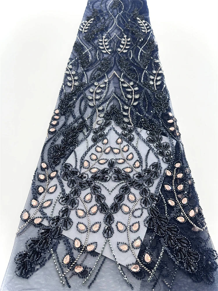 Exquisite Unique High-end New Fashion Design Fabric Handmade Embroidery Net Lace Full Beads For Making Women Wedding Dress
Exquisite Unique High-end New Fashion Design Fabric Handmade Embroidery Net Lace Full Beads For Making Women Wedding Dress