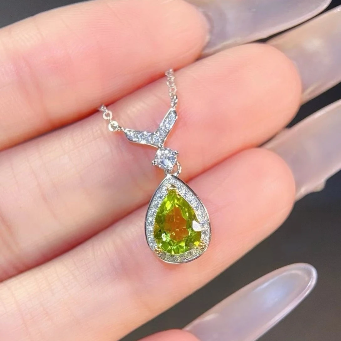 Cute 925 Silver Necklace with Gemstones 6x8mm Natural Peridot Necklace with Certificate Gold Plated Silver Peridot Fine Jewelry
Cute 925 Silver Necklace with Gemstones 6x8mm Natural Peridot Necklace with Certificate Gold Plated Silver Peridot Fine Jewelry