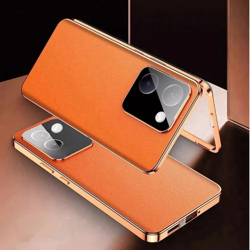 For vivo Y18i Y17s Y03t Y28e Y27 5G Metal Magnetic Phone Case Tempered Glass PU Leather Back Cover Cases Double Sided Protection
For vivo Y18i Y17s Y03t Y28e Y27 5G Metal Magnetic Phone Case Tempered Glass PU Leather Back Cover Cases Double Sided Protection