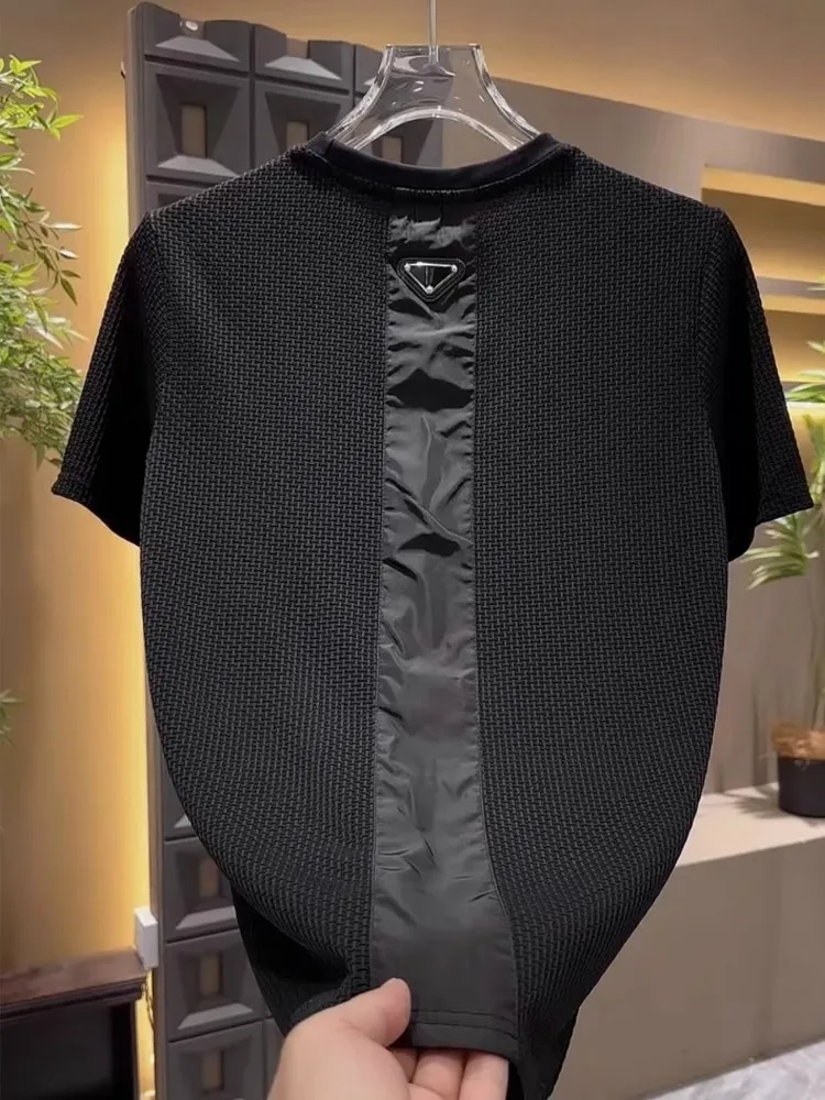 Bla Casual ort Sve Men's T-irt Ice Silk Thin Breathable Splice Qui Dry Summer Top Youth Faion Stand Fit round...
Bla Casual ort Sve Men's T-irt Ice Silk Thin Breathable Splice Qui Dry Summer Top Youth Faion Stand Fit round...