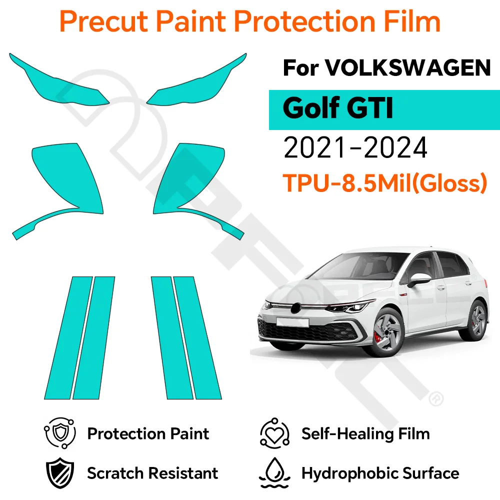 For Volkswagen GOLF GTI 2021-2024 TPU Headlight Rearview Protection Film 8.5mil Anti-Yellowing Clear PPF Car Accessories
For Volkswagen GOLF GTI 2021-2024 TPU Headlight Rearview Protection Film 8.5mil Anti-Yellowing Clear PPF Car Accessories