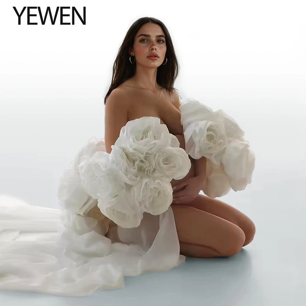 Magic Rose Flower Cape White Organza Ruffled 3D Floral Maternity Photoshoot Cape Bridal Jacket Custom Cloak YEWEN
Magic Rose Flower Cape White Organza Ruffled 3D Floral Maternity Photoshoot Cape Bridal Jacket Custom Cloak YEWEN