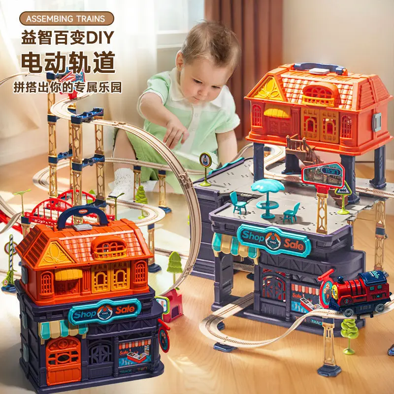 DIY Assemble Electric Train Track Set - 3D Versatile Railway Toy, Educational Pretend Play Construction Gift for Kids Boys Girls
DIY Assemble Electric Train Track Set - 3D Versatile Railway Toy, Educational Pretend Play Construction Gift for Kids Boys Girls