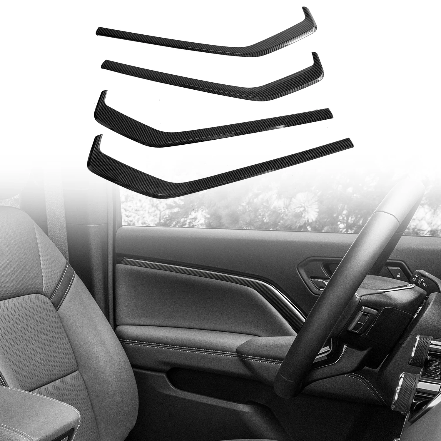 For Chevrolet Colorado 2023 2024 Carbon Black Front & Rear Door Panel Molding Strip Cover Trim ABS Interior Accessories 4pcs
For Chevrolet Colorado 2023 2024 Carbon Black Front & Rear Door Panel Molding Strip Cover Trim ABS Interior Accessories 4pcs