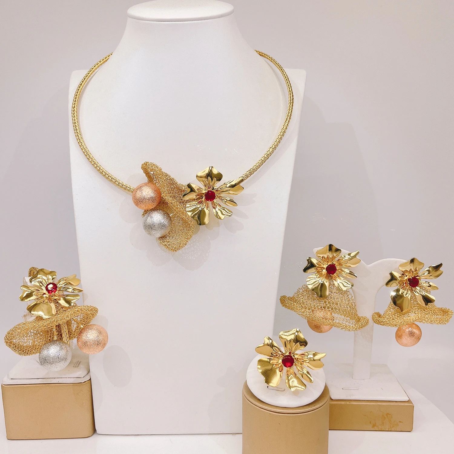 Yulaili unique flower Jewelry set with rhinestone personality Collar Brazalete Aretes Anillo Free Shipping for navidad Christmas
Yulaili unique flower Jewelry set with rhinestone personality Collar Brazalete Aretes Anillo Free Shipping for navidad Christmas