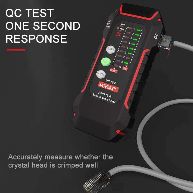 NOYAFA NF-802 Network Cable Tester RJ11 RJ45 Cable Tracker High Quality Line Finder Wire Locator Cat5 Cat6 Network Tools
NOYAFA NF-802 Network Cable Tester RJ11 RJ45 Cable Tracker High Quality Line Finder Wire Locator Cat5 Cat6 Network Tools