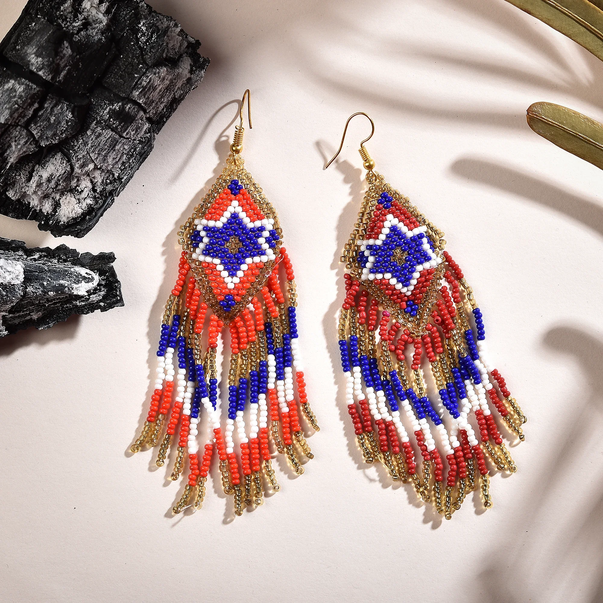 2025 Handmade Bead Earrings Five-pointed Star Bohemia Tassels Hand Weaving Gradient Color Beaded Earrings For Women
2025 Handmade Bead Earrings Five-pointed Star Bohemia Tassels Hand Weaving Gradient Color Beaded Earrings For Women
