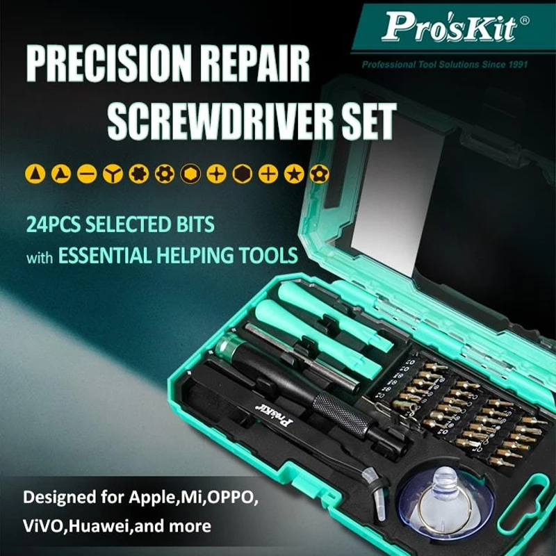 Pro'sKit SD-9322M 32in1 Multi-function Screwdriver Set Precision Maintenance Tool For Iphone Smart Mobile Phone IPad Maintenance
Pro'sKit SD-9322M 32in1 Multi-function Screwdriver Set Precision Maintenance Tool For Iphone Smart Mobile Phone IPad Maintenance