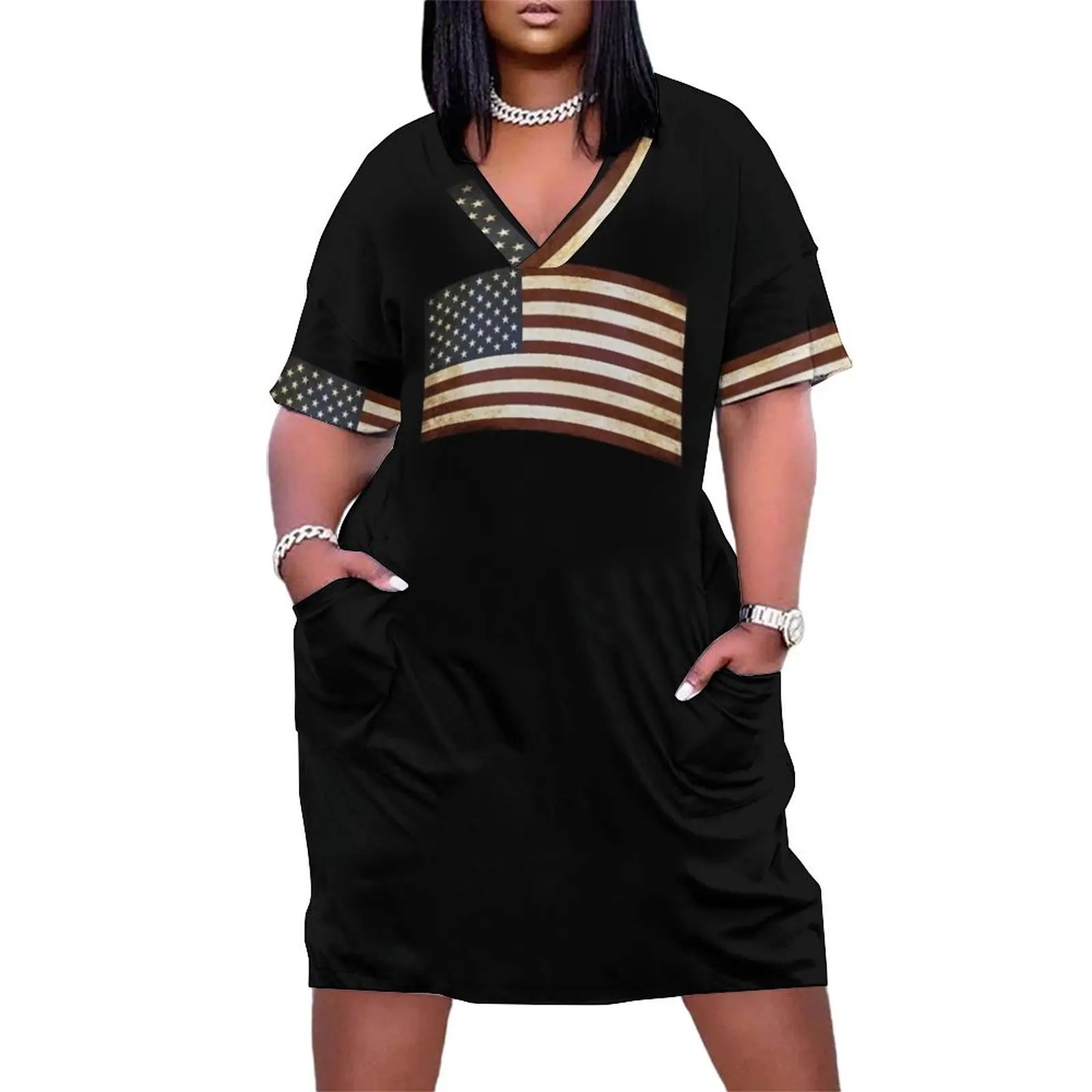 USA American Tattered Flag Loose Pocket Dress african dresses for woman Long dresses evening dresses ladies for woman
USA American Tattered Flag Loose Pocket Dress african dresses for woman Long dresses evening dresses ladies for woman