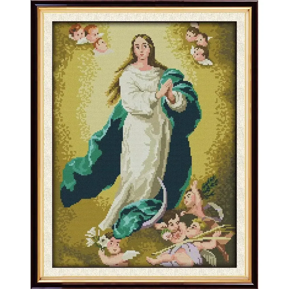 Joy Sunday News Printed Cross Stitch Kit , Easy Sewing Pattern for Beginner Stamped Fabric Embroidery Set-Virgin Mary (3)
Joy Sunday News Printed Cross Stitch Kit , Easy Sewing Pattern for Beginner Stamped Fabric Embroidery Set-Virgin Mary (3)