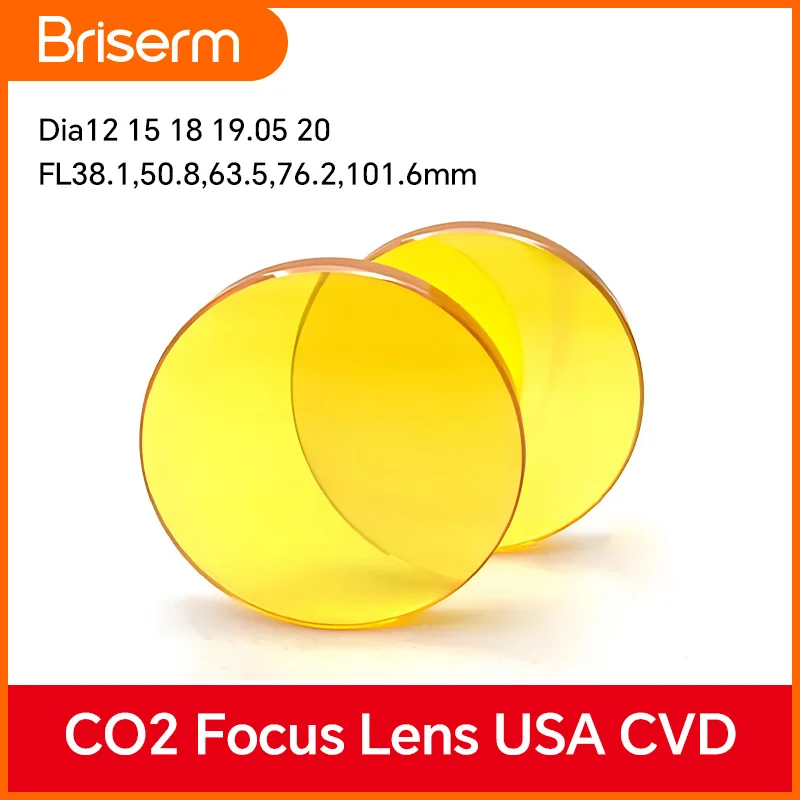 CO2 Laser Focus Lens CVD ZnSe Dia20mm 19.05 18 12 F50.8 F38.1 F63.5mm Focusing Lens Laser 200W CO2 Laser Engraving Machine
CO2 Laser Focus Lens CVD ZnSe Dia20mm 19.05 18 12 F50.8 F38.1 F63.5mm Focusing Lens Laser 200W CO2 Laser Engraving Machine