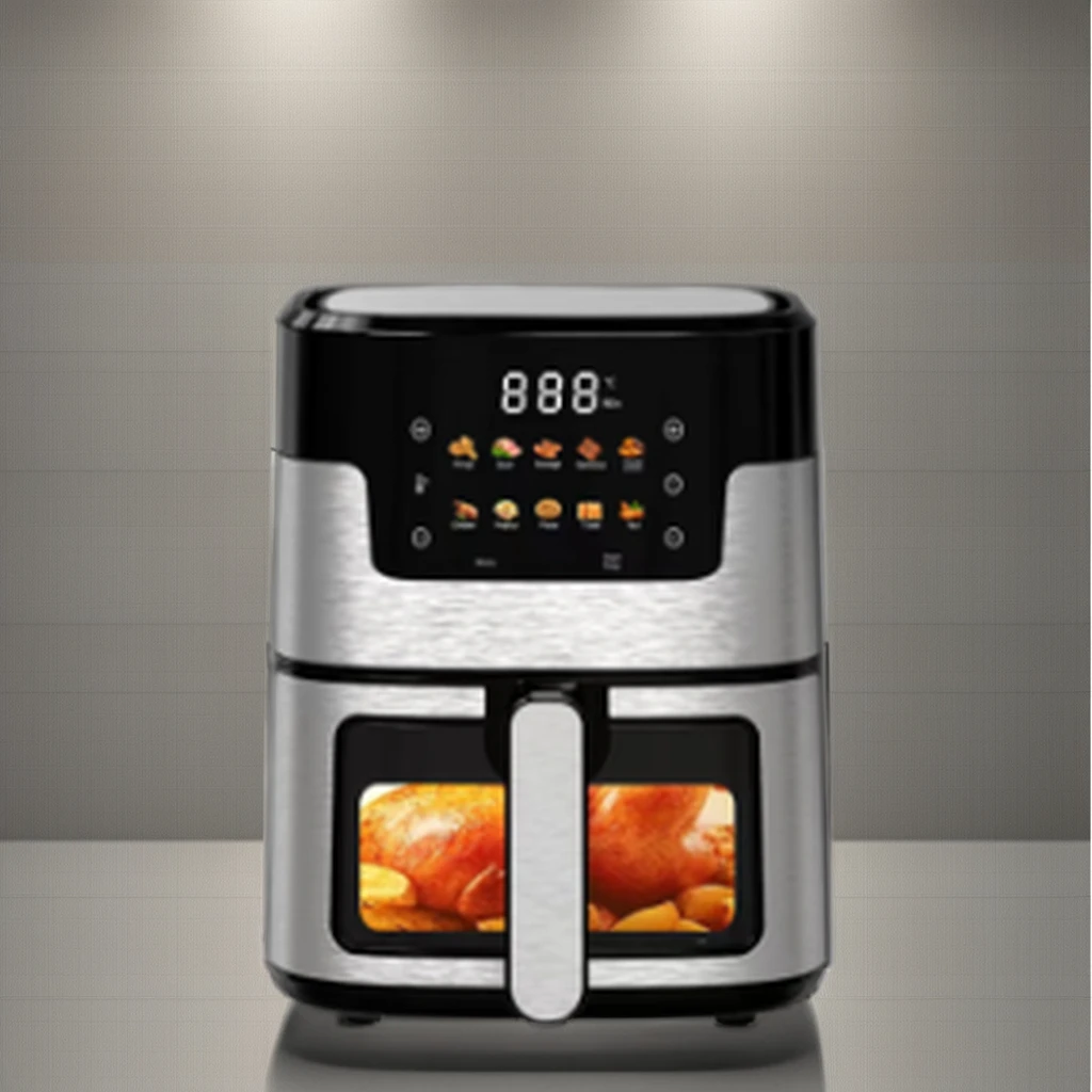 Eytronic, большой семейный размер, 6 л, электрическая фритюрница с горячим воздухом XL, 10-в-1, безмасляная плита с сенсорным экраном, нержавеющая сталь, для домашнего использования
Eytronic, большой семейный размер, 6 л, электрическая фритюрница с горячим воздухом XL, 10-в-1, безмасляная плита с сенсорным экраном, нержавеющая сталь, для домашнего использования