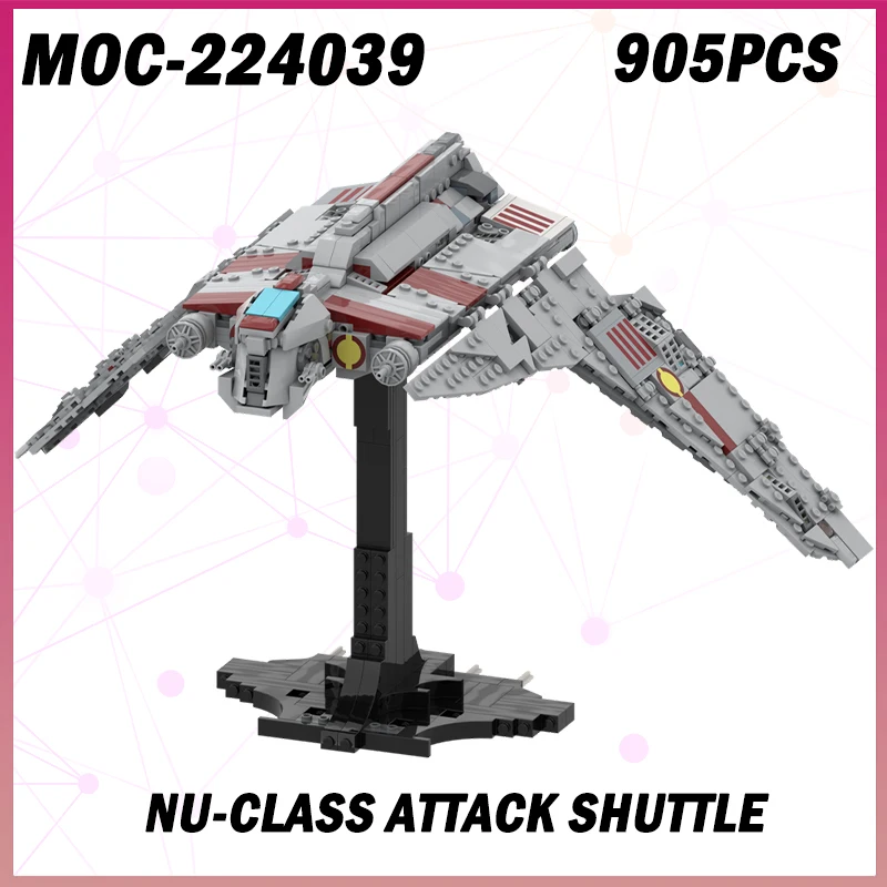 905 шт. MOC-224039 Sci-Fi Nu-Class Attack Shuttle Космический корабль Военное оружие Строительный блок Модель игрушки Фестиваль Детские подарки
905 шт. MOC-224039 Sci-Fi Nu-Class Attack Shuttle Космический корабль Военное оружие Строительный блок Модель игрушки Фестиваль Детские подарки