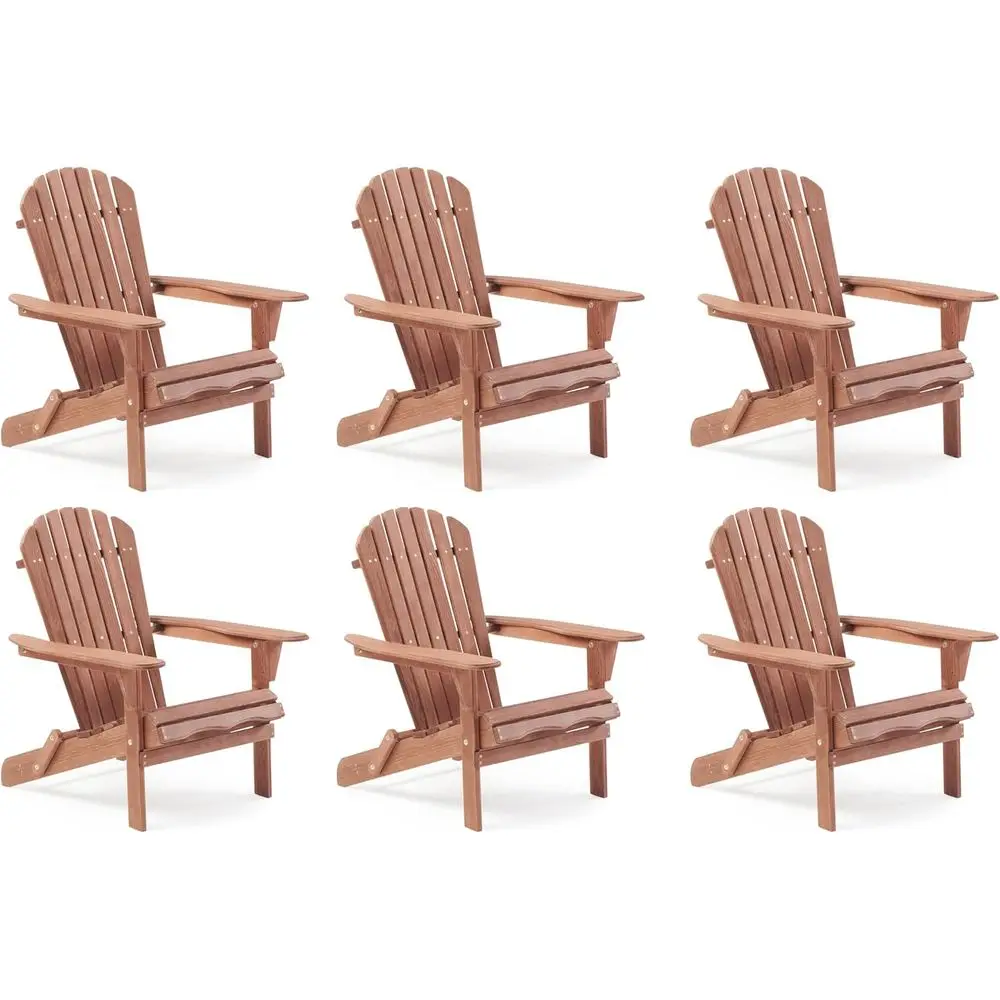 Set of 6 Pre-Assembled Wooden Adirondack Chairs for Patio, Garden, Backyard, or Pool Deck
Set of 6 Pre-Assembled Wooden Adirondack Chairs for Patio, Garden, Backyard, or Pool Deck