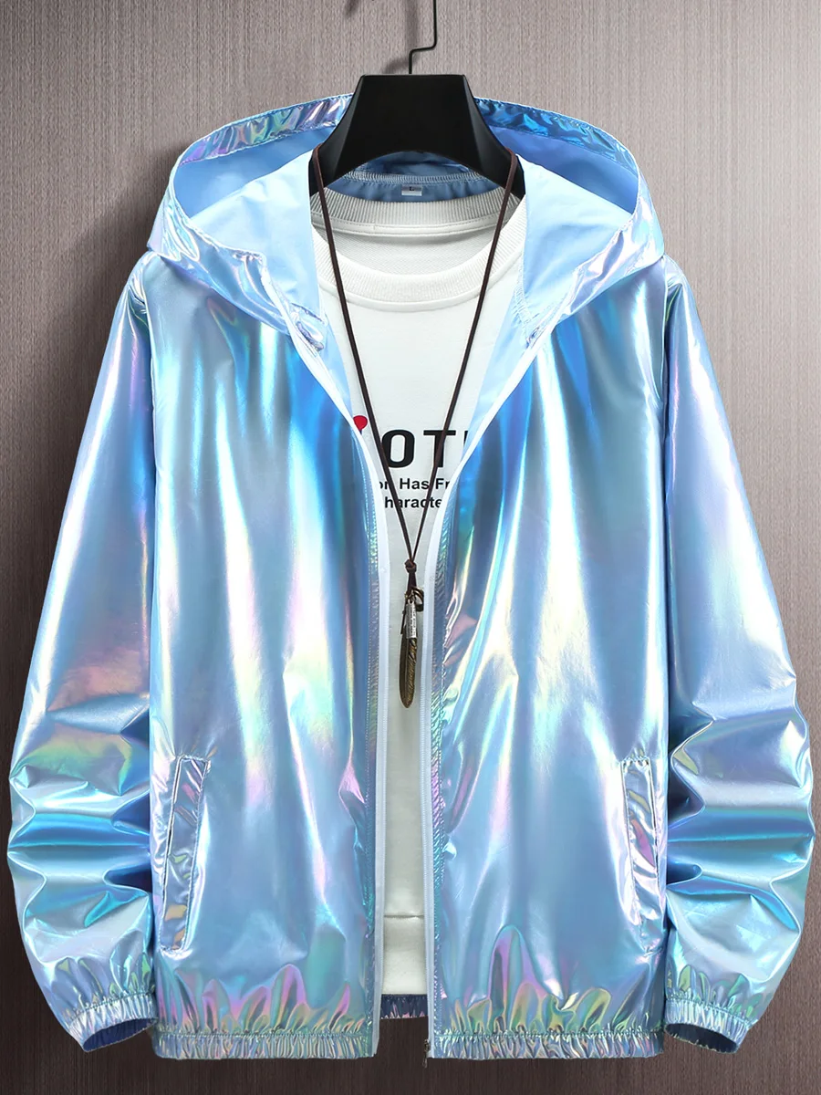 Мужская летняя куртка с защитой от УФ-излучения, тонкая, быстросохнущая, повседневная, с блестящей поверхностью, модная верхняя одежда, свободный крой, полиэстер
Мужская летняя куртка с защитой от УФ-излучения, тонкая, быстросохнущая, повседневная, с блестящей поверхностью, модная верхняя одежда, свободный крой, полиэстер