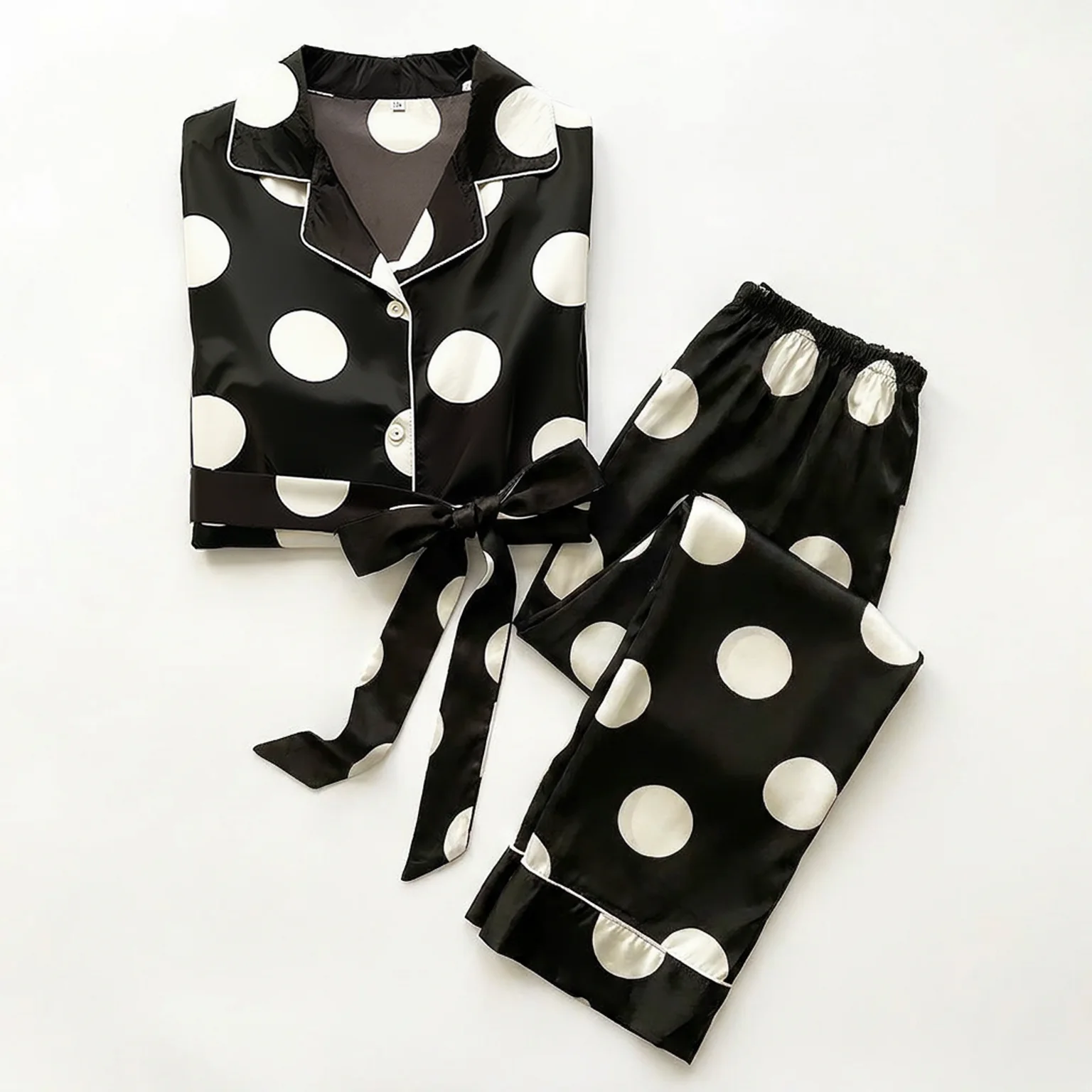 Women's Plus Size Soft Smooth Rayon Pajama Sets, V-Neck Polka Dot Loungewear Sleepwear 2 Piece Set, Black
Women's Plus Size Soft Smooth Rayon Pajama Sets, V-Neck Polka Dot Loungewear Sleepwear 2 Piece Set, Black