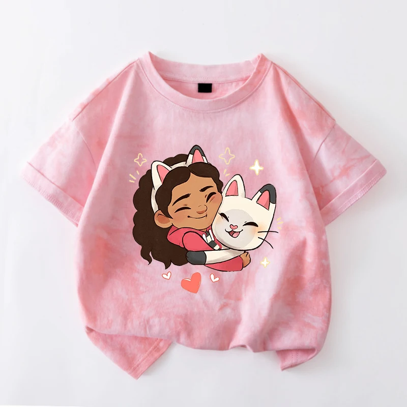 Kawaii Gabby кукольные домики, детская футболка для девочек, футболка с короткими рукавами, летняя повседневная милая одежда, детские топы с героями мультфильмов в стиле аниме, подарки 2025
Kawaii Gabby кукольные домики, детская футболка для девочек, футболка с короткими рукавами, летняя повседневная милая одежда, детские топы с героями мультфильмов в стиле аниме, подарки 2025