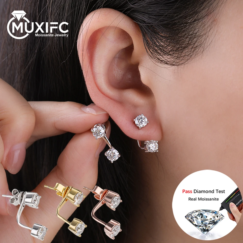 5mm Full Moissanite Stud Earring for Women Two Wearing S925 Sterling Silver Plated 18k Gold Grown Diamond Ear Studs Fine Jewelry
5mm Full Moissanite Stud Earring for Women Two Wearing S925 Sterling Silver Plated 18k Gold Grown Diamond Ear Studs Fine Jewelry