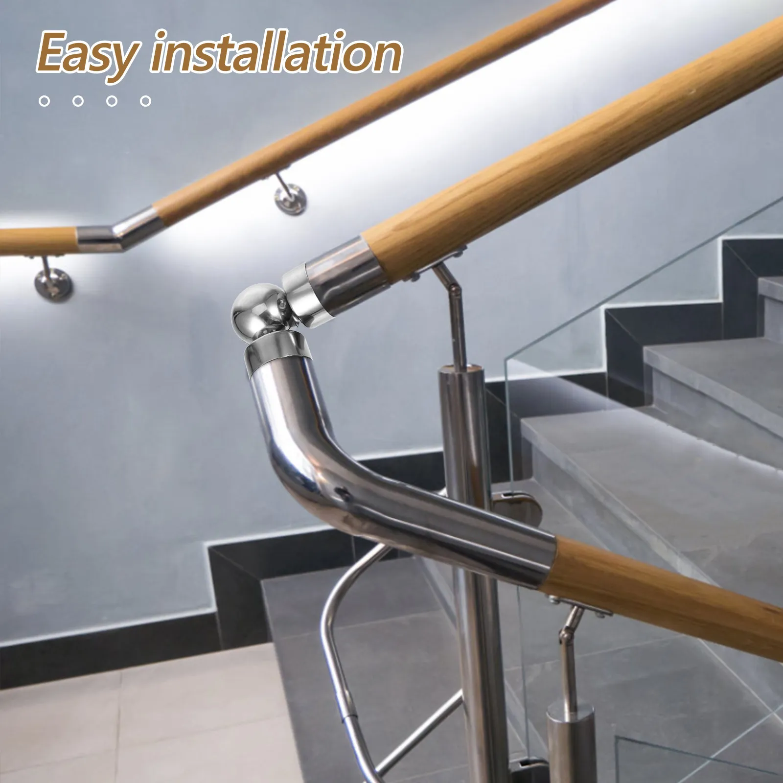 Stainless Steel Handrail Connector Extended Door Stopper Stair Railing Fitting Indoor Outdoor Angle Elbow Handrail End Caps
Stainless Steel Handrail Connector Extended Door Stopper Stair Railing Fitting Indoor Outdoor Angle Elbow Handrail End Caps