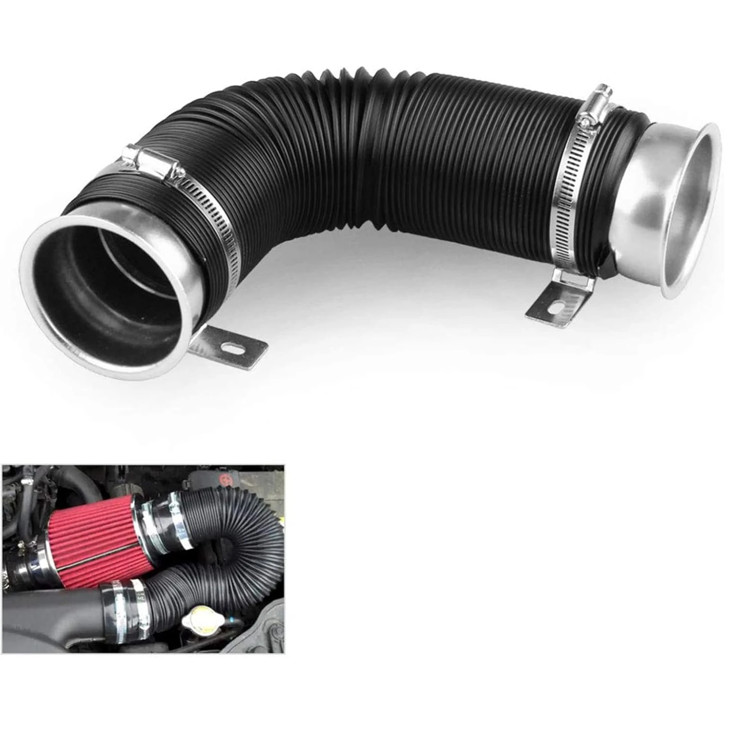 Universal Multi Adjustable 77mm Flexible Cold Air Intake Pipe Inlet Hose Turbo Multi Flexible Air Intake Pipe Silver Connector
Universal Multi Adjustable 77mm Flexible Cold Air Intake Pipe Inlet Hose Turbo Multi Flexible Air Intake Pipe Silver Connector